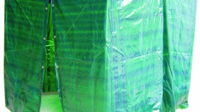 Welding/Work Shelter Trans Green Cover with Frame - 2 x 2 x 2 m