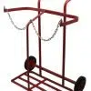 Oxygen & Propane Cylinder Trolley - Twin Cylinder (Solid Tyre Wheels)