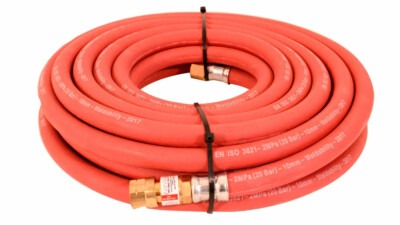 Fitted Acetylene Welding Hose - 1/4"Fittings - 6 mm x 10 m