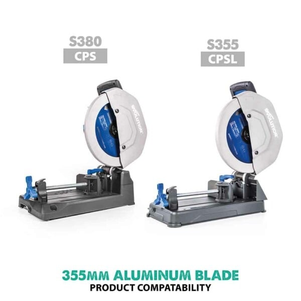 Evolution Circular Saw Blades - 355mm Aluminium Cutting - 80T TCT - Chop Saw Blade