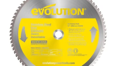 Evolution 355mm Stainless Steel Cutting 90T Chop Saw Blade