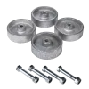 Stainless Steel Wheels Kit Only for Quattro Pipe Stand (Set of 4)