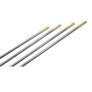 1.5% Lanthanated 2.4 mm Tungsten Electrodes (Gold Tip) - Pack of 10