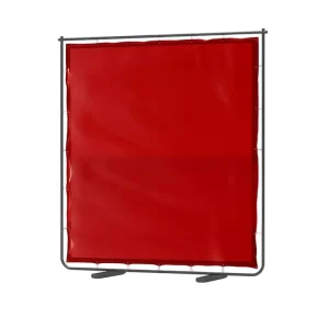 Defender Welding Screen with Frame - 6' x 6' - ISO25980 (Red/Green/Clear)
