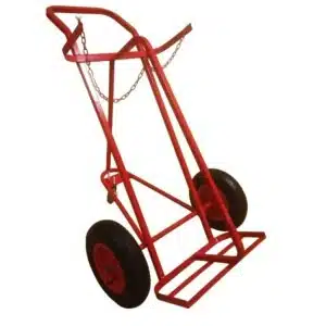 Twin Plus Superior Cylinder Trolley 3 Wheels - x 2 Oxygen or Acetylene
