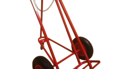 Twin Plus Superior Cylinder Trolley 3 Wheels (Pneumatic) for x2 Oxygen/Acetylene Cylinders (KBS15)
