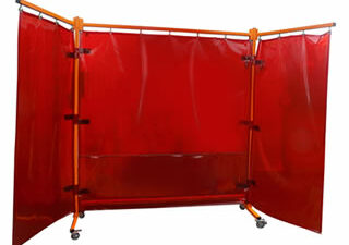 3 Sided Welding Curtain & Frame - 3.9m x 2m