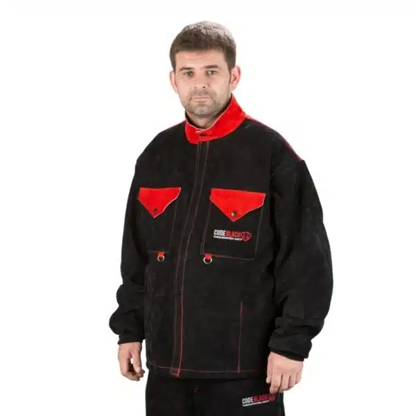 Tusker Full Leather Welding Jacket - Code Black - Large