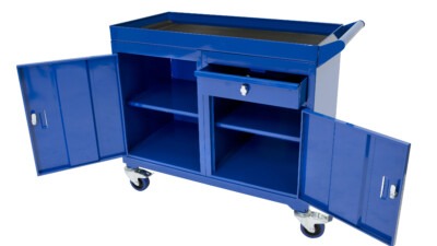 Mobile Tool Cabinet (2 Cupboards & Drawer) - 920 x 460 mm
