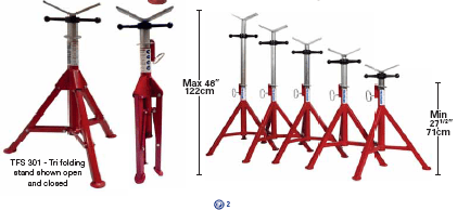 Pipe Working Stands - Tri-Stands