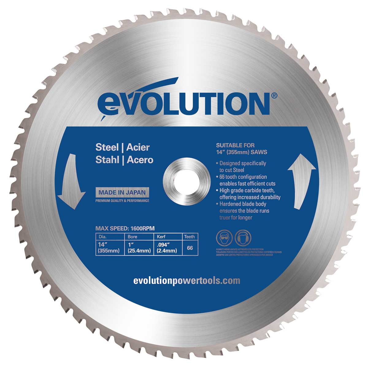 Evolution 355mm Saw Blade for Steel Welding & Welder