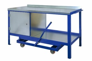Mobile Work Benches with Steel Top