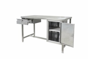Stainless Steel Work Benches with Drawer & Cupboard