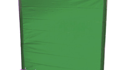 6' x 6' Lo-Vis Green Welding Curtain EN1598