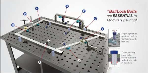 Rhino Cart Mobile Fixing System with 66 Piece Fixture Kit