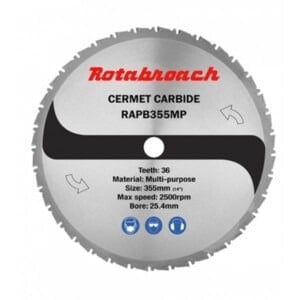 Rotabroach Metal Cutting Saw - Element Raptor Series - Multi Purpose Cement Blade - 355mm
