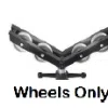 Nylon-Coated Steel Wheel Kit for Five Leg Pipe Stand - 4 x 1.5" Wide Wheels (TAG-PIPE)
