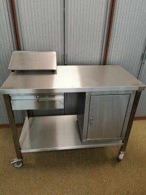 Bespoke Stainless Steel Bench with LapTop Stand 1200 x 600 x 840