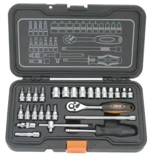 1/4" Socket & Ratchet Set - Chrome Vanadium - 17, 27 or 37 Piece