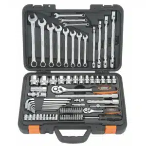 Custor Socket & Wrench Tool Kit - 98 Piece - 1/4" & 1/2" Drive (CR-V Steel)