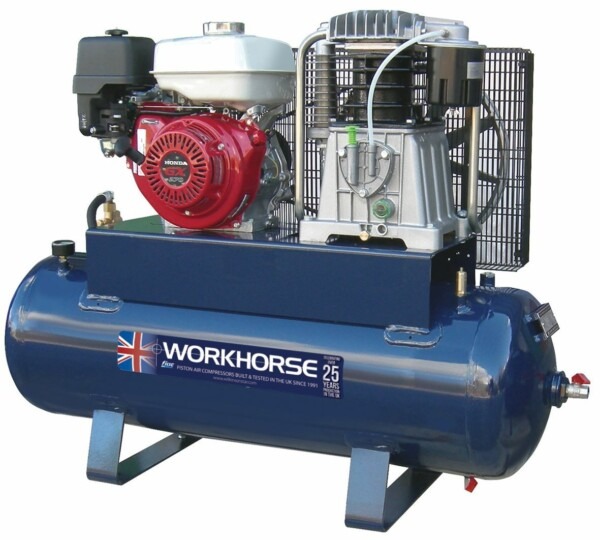 0006848 workhorse petrol air compressor 9hp 150l estart