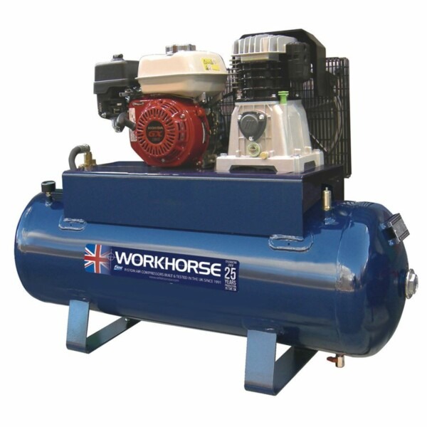 0006859 workhorse petrol air compressor 55hp 150l