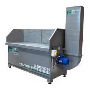 F-Tech X Bench Filter Pro 2000 Fume Extractor - Down & Rear - 3300 m³/h (400V / 95% F7)