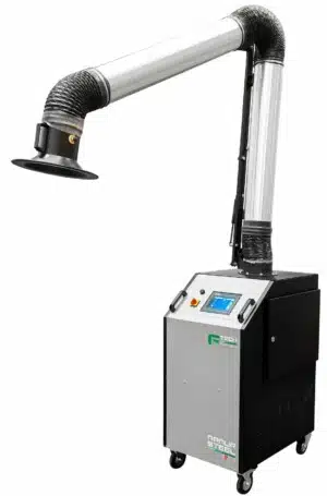 F-Tech Armur Steel Mobile Fume Unit 230V with 7" Touch Panel c/w 3mtr Armotech Arm