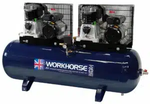 Workhorse Tandem Air Compressor - 2 x 3HP - 250L - 230V