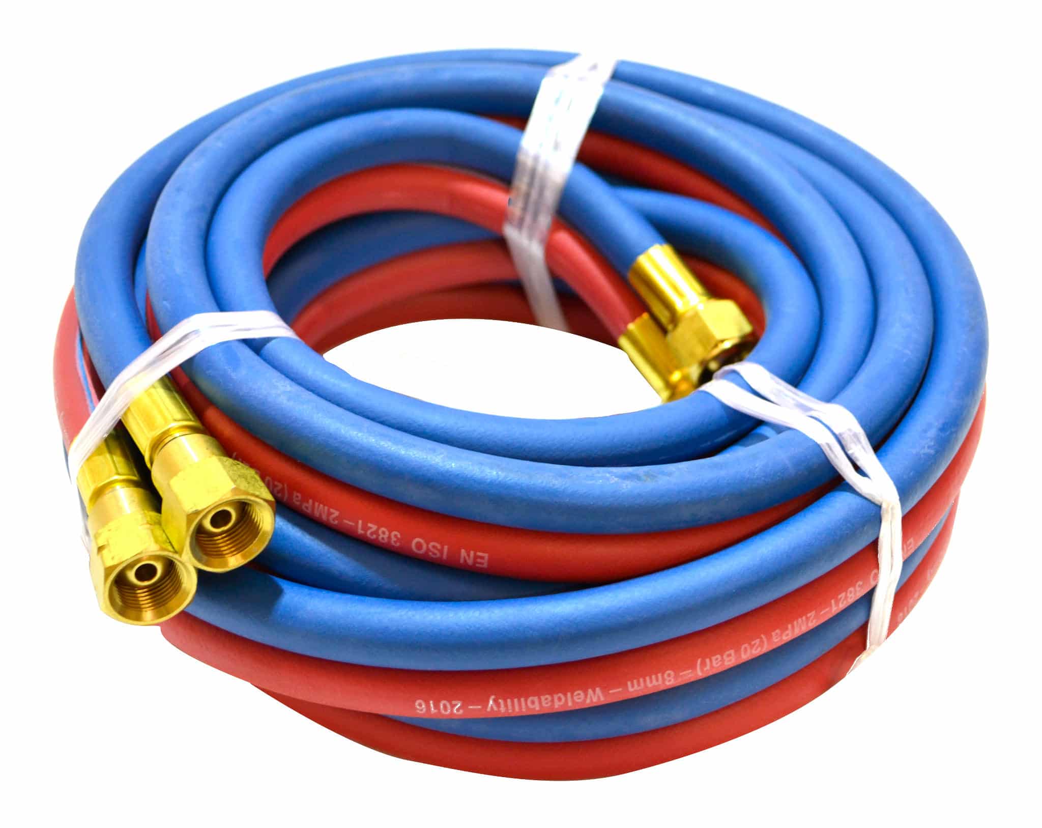 Fitted Oxy-Acetylene Twin Hose Set (3/8 Fittings) - 8 mm x 20 m