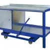 Mobile Steel-Top Workbench with Cupboard - 1500mm Wide - 600 or 750mm Deep (450kg Capacity)