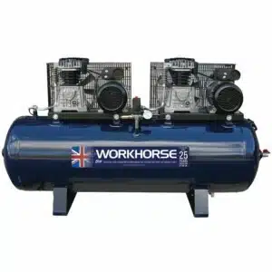 Workhorse Tandem Belt Drive Air Compressor - 2 x 4HP - 250L - 230V