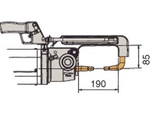 Water Cooled Short Arm L=85mm Electrode Holder