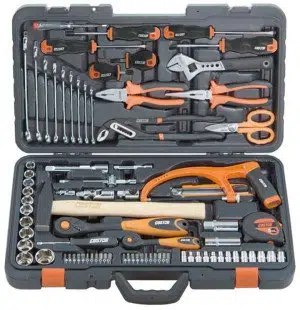 Custor TK-02483C Combination Tool & Socket Kit - 83-Piece (1/4" & 1/2" Drive)