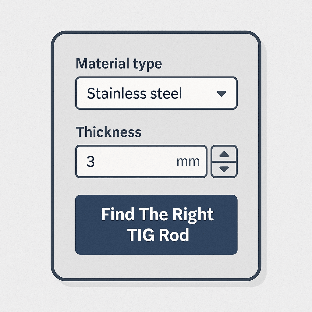 TIG Rod Selector