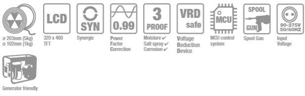 Stealth DigiMig 200 Multiprocess Welder - MIG, MMA & TIG - 200A (110V/230V Dual Voltage) 2 digimig 200 specs