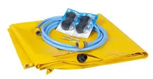 Fentex Leak Diverter Tarp & Fittings - Waterproof Ceiling Leak Catcher (Yellow) - 100cm to 300cm