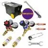 Oxy-Acetylene Cutting Set - 10 Piece with Regulators, Flashback Arrestors & 10m Hose (18/90 Torch)