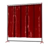 Defender 300 Welding Screen with Frame - 6' 3" x 6' 7" - Red/Green