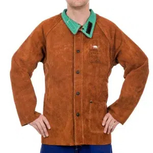 Weldas Lava Brown Class 2 Full Leather Welding Jacket - Sizes L to 2XL