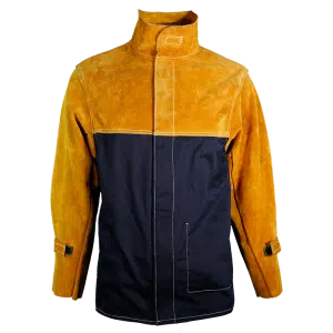 Panther Leather Cape Welding Jacket - FR Cotton Body (Sizes M-XXXL)