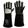 Parweld Panther Black MIG Gauntlet Gloves - Soft Leather (Sizes 8-11, Sold as Pair)