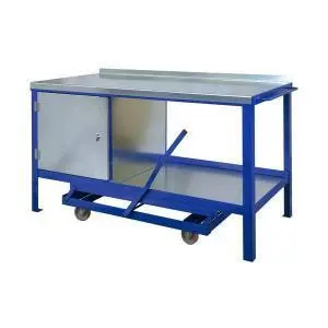 Mobile Work Benches with Steel Top