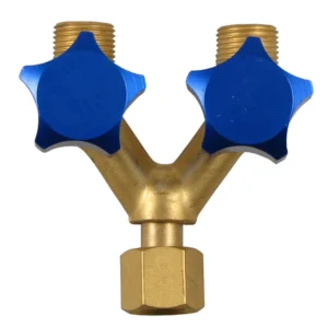 SWP Double Outlet Right Hand Y Oxygen Piece with Valves