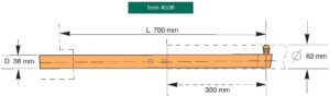Tecna Reduced Size Column Spot Welder Arm 36mm Diameter for Confined Space Access