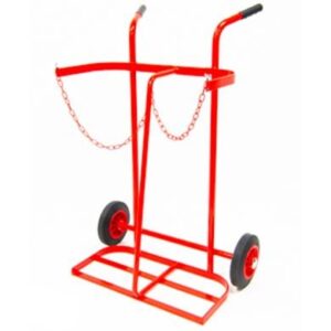Twin Oxygen/Acetylene Cylinder Trolley 8" Wheels