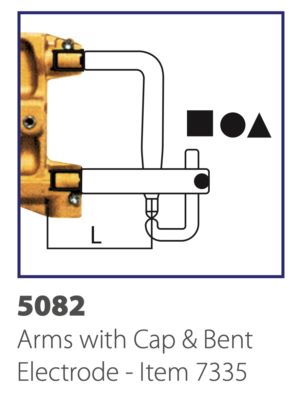 Tecna Arms with Cap & Bent Electrode 107mm Pair (5082)
