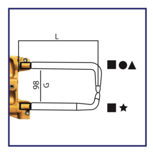 Tecna Bent Arms with Electrodes 107mm Pair 18mm (5021)