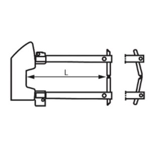Spot Welding Arms with Electrodes Straight 250mm (Pair)