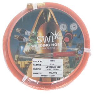 SWP Fitted Propane Welding Hose - Heavy Duty Industrial Orange